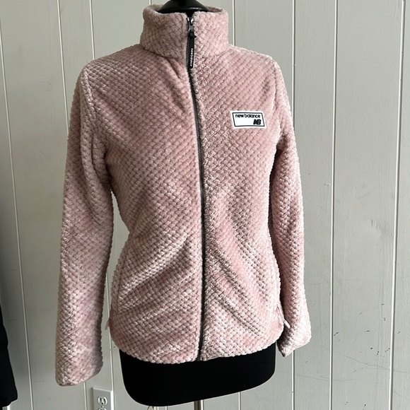 New Balance Dusty pink zip up fleece jacket size S - Picture 1 of 10